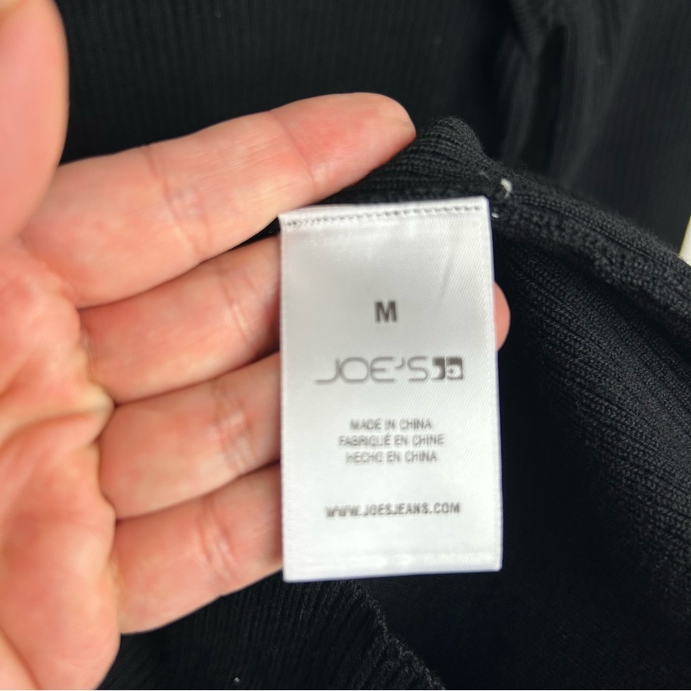 NWT Joe's Jeans Wool blend Riya sweater long-sleeve mock neck jet black size: M - Picture 10 of 12